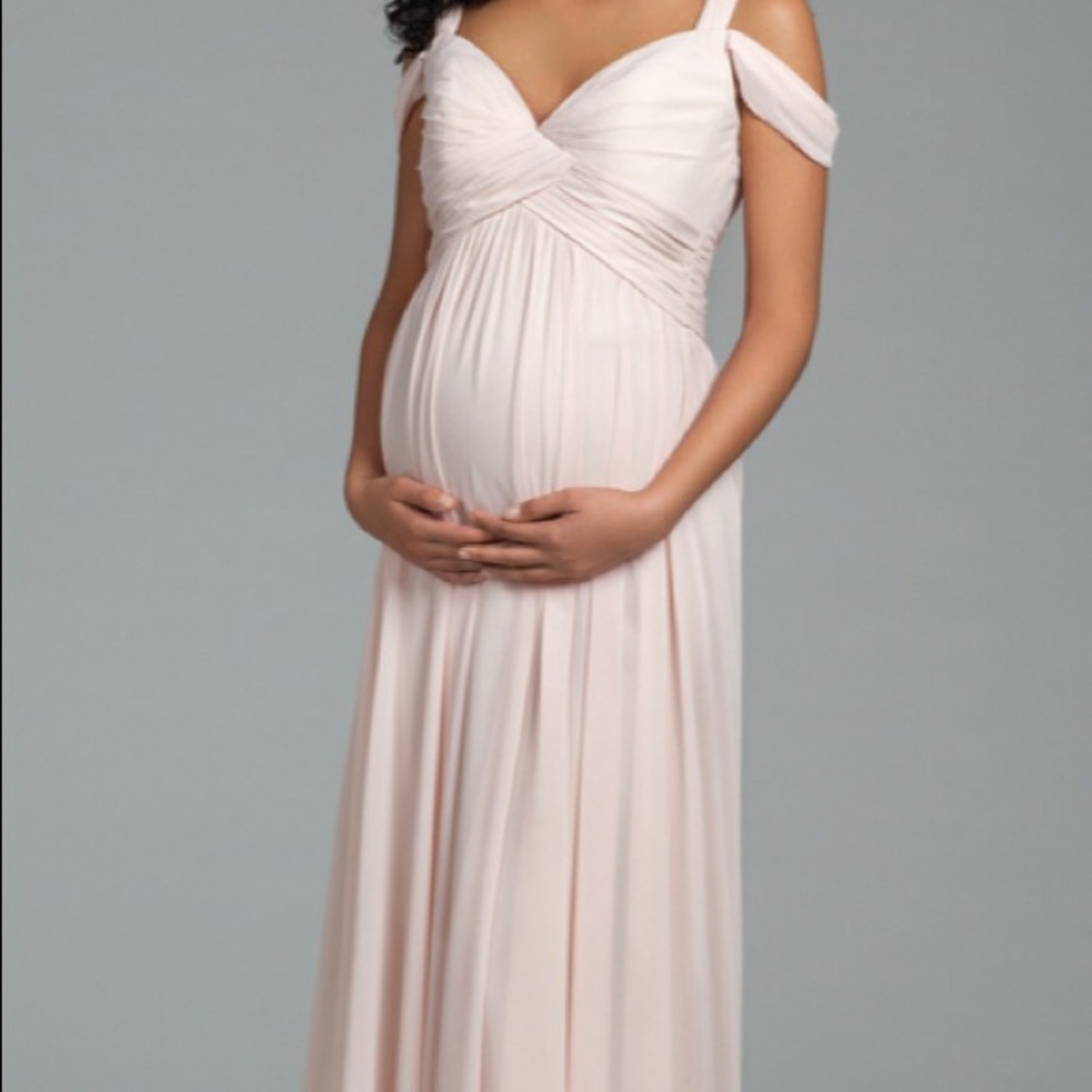 Hayley Paige Maternity Burgundy Chiffon Size 18